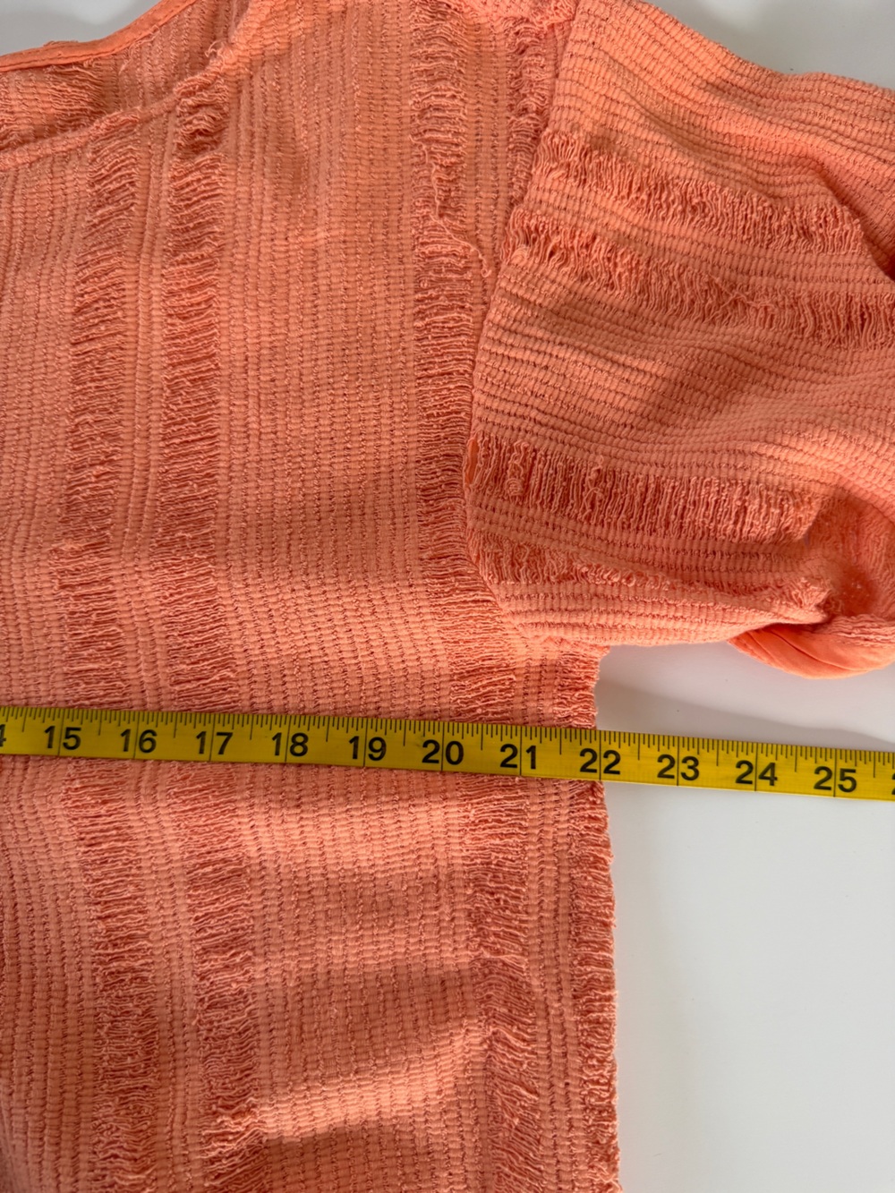 Free People Calypso distressed tee. Peach/Coral NWT Small - Picture 8 of 13